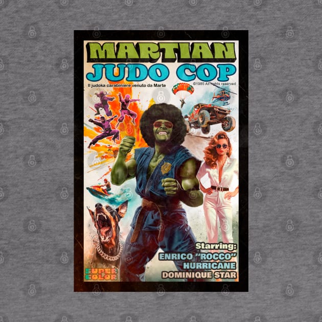 Martian Judo Cop, retro VHS design by Silurostudio